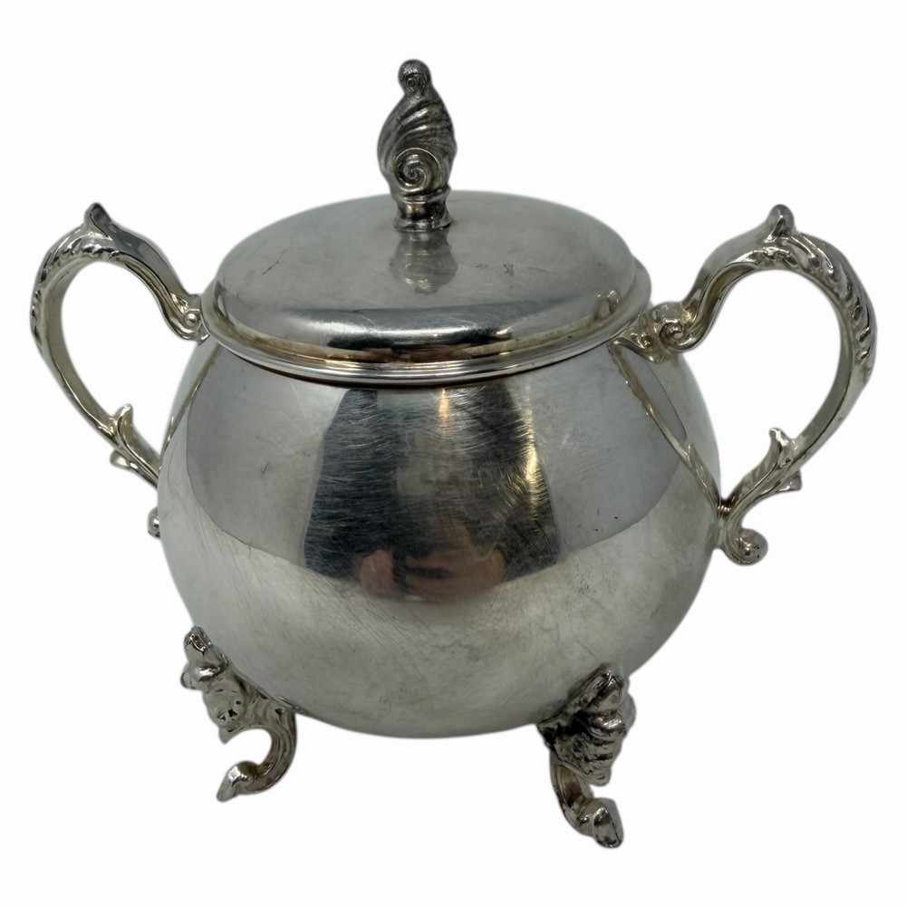 Vintage Sheridan Sugar Bowl Silver on Copper