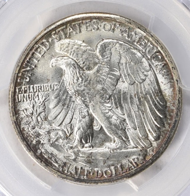 1945-D LIBERTY WALKING HALF DOLLAR PCGS MS66