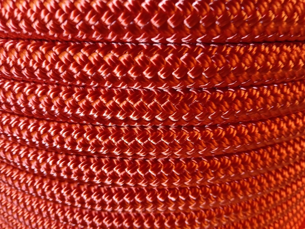 9/16 x 200 ft. Double Braid-Yacht Braid Polyester Rope. Burnt Orange