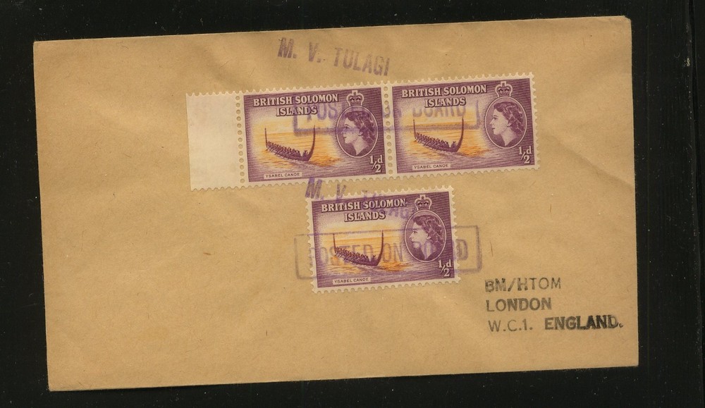 British  Solomon  Islands,  ship   cancel  cover          MS1211