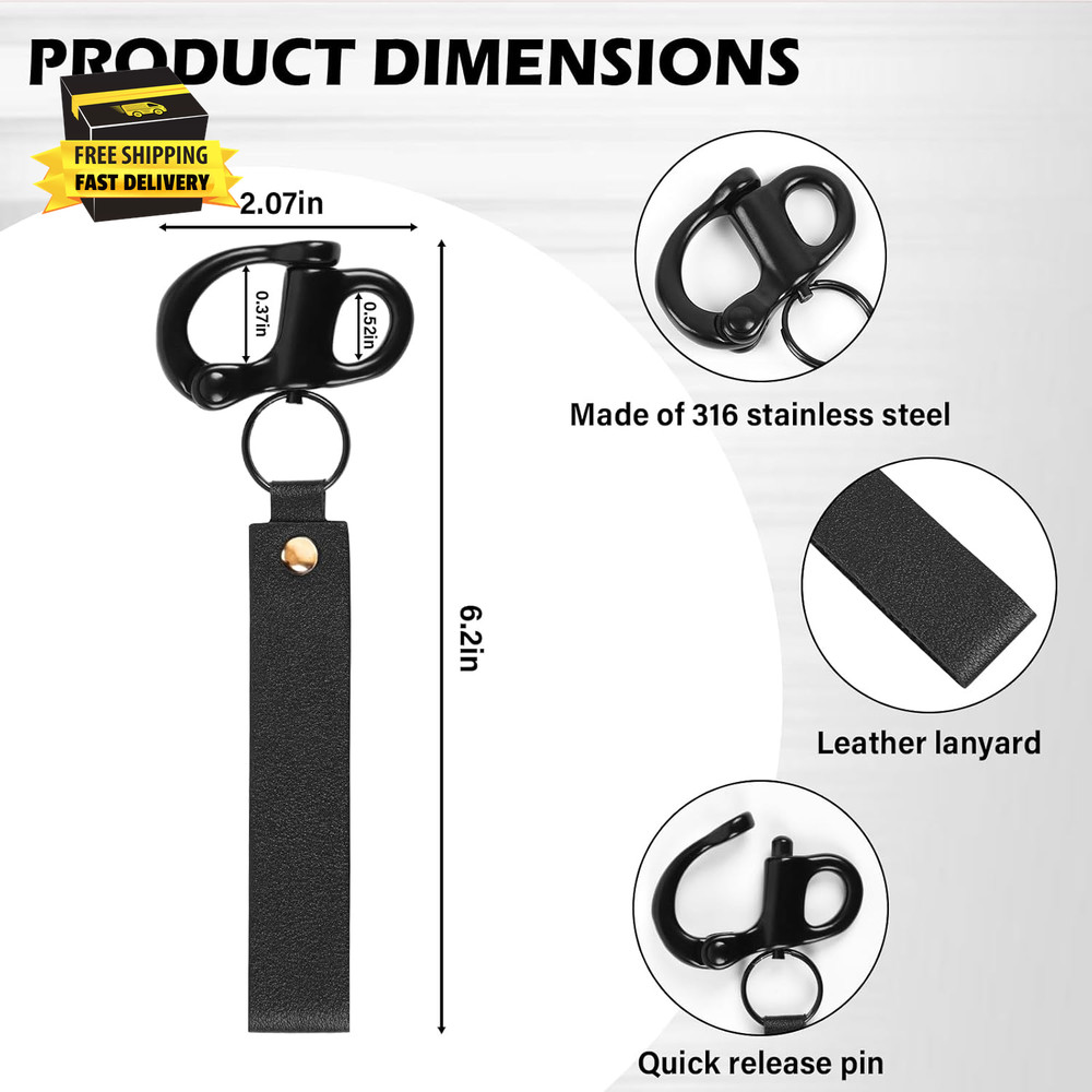 Quick Release Clip Shackle for SCBA Mask (2 Pack), Firefighter Accessories Tools