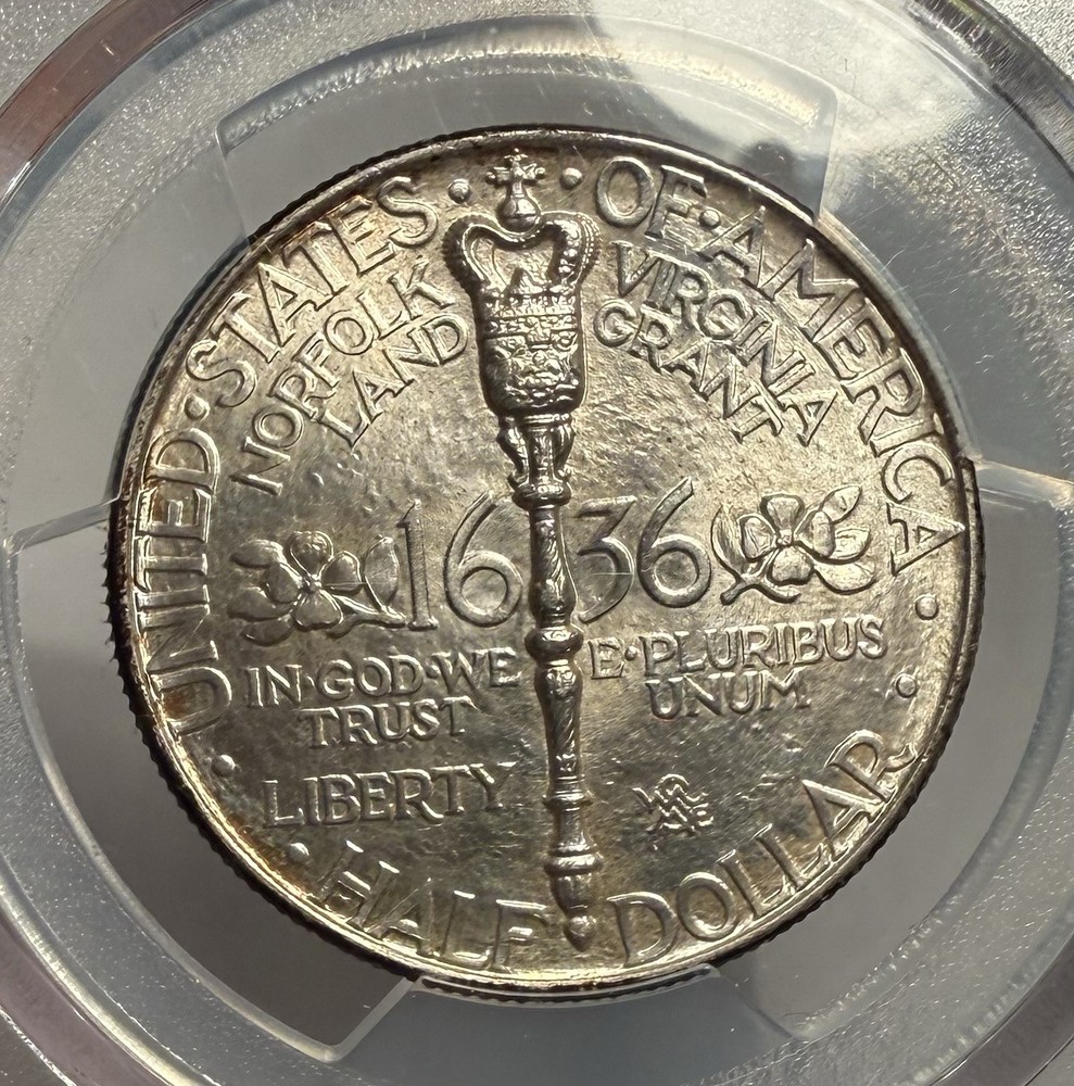 1936 50c PCGS MS 67 CAC Norfolk Commemorative Half Dollar