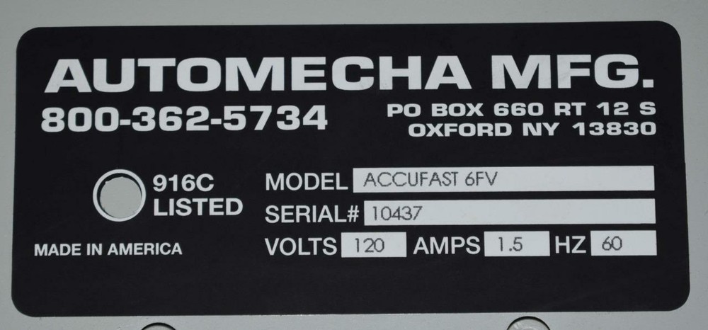 Automecha Accufast 6FV Variable Speed Conveyor