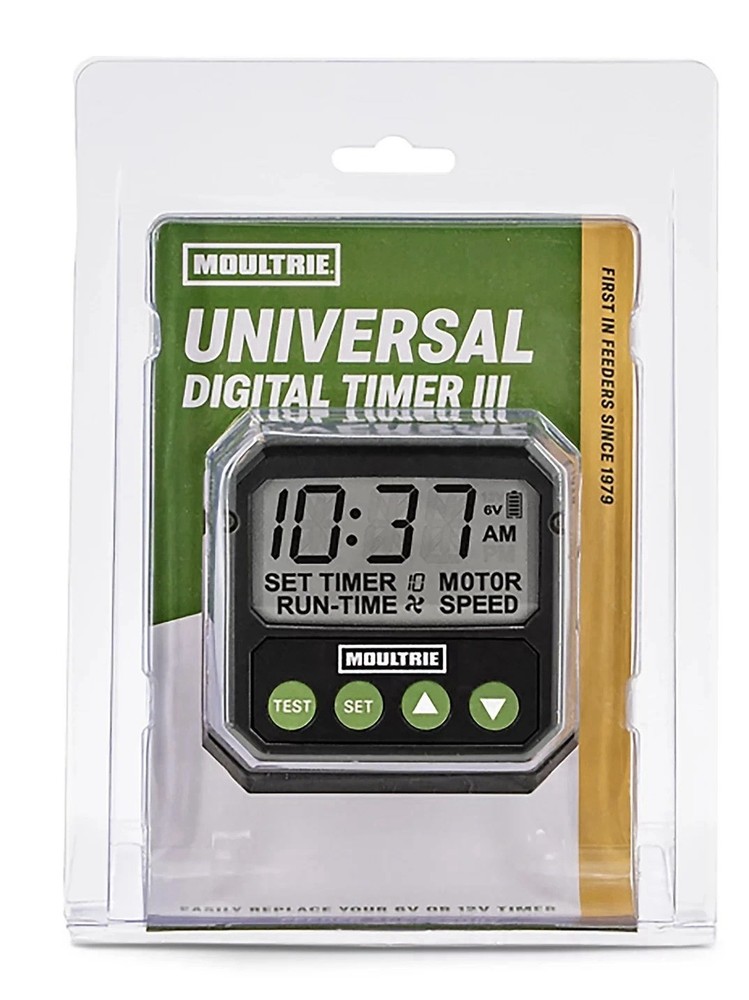 Moultrie Universal Digital Timer III Deer Feeder Timer, Bluetooth, 10 Feeds