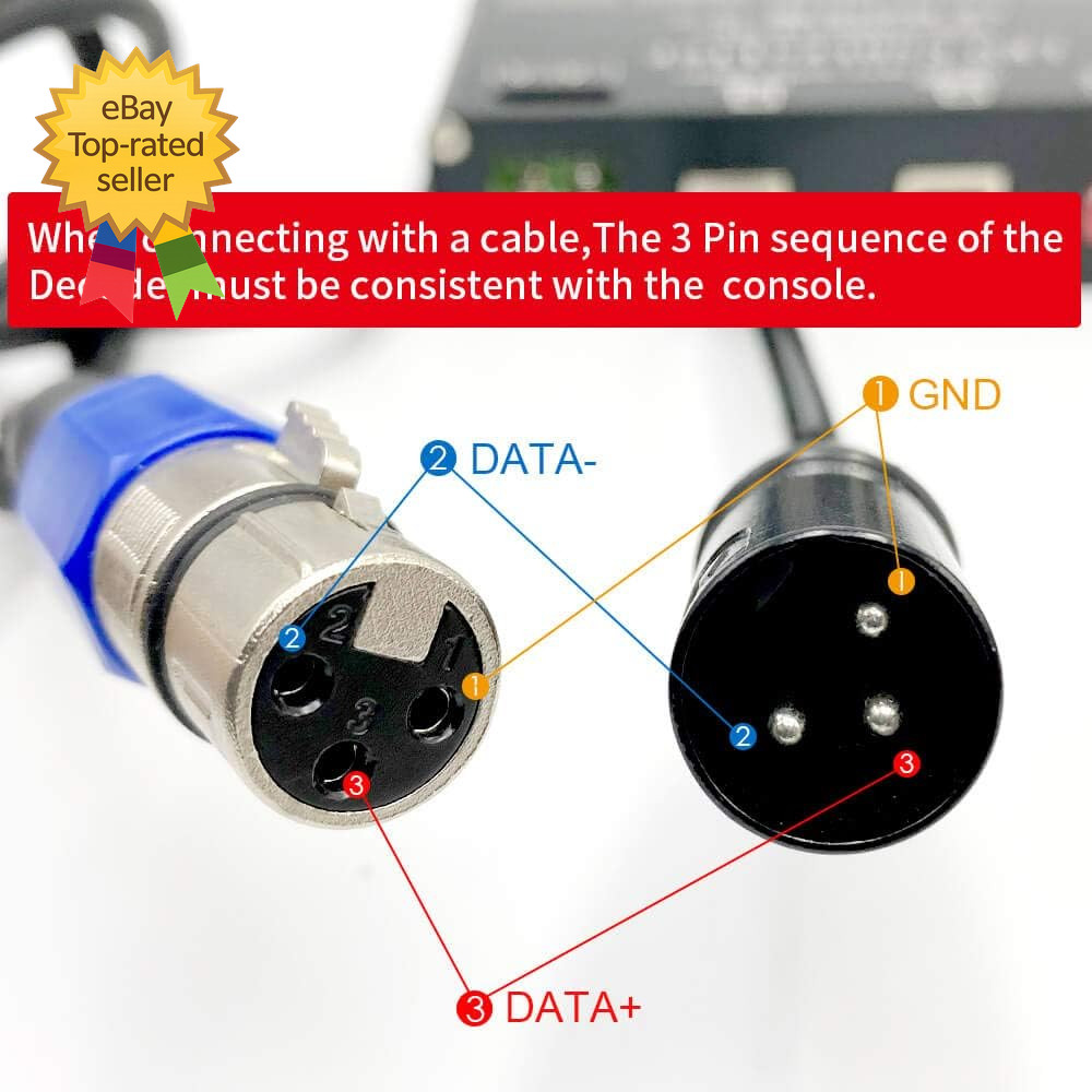 12 Channel DMX Decoder RGB Controller 60A PWM DMX512 Dimmer Driver