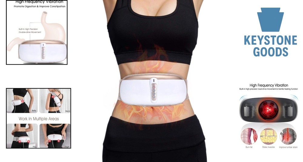 Rose Gold Slimming Belt with Vibration Massage & Adjustable Modes