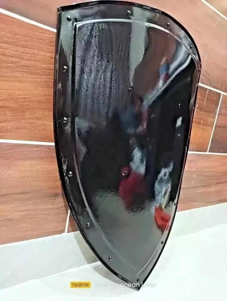 Black Functional Shield Templar Medieval Knight Shield