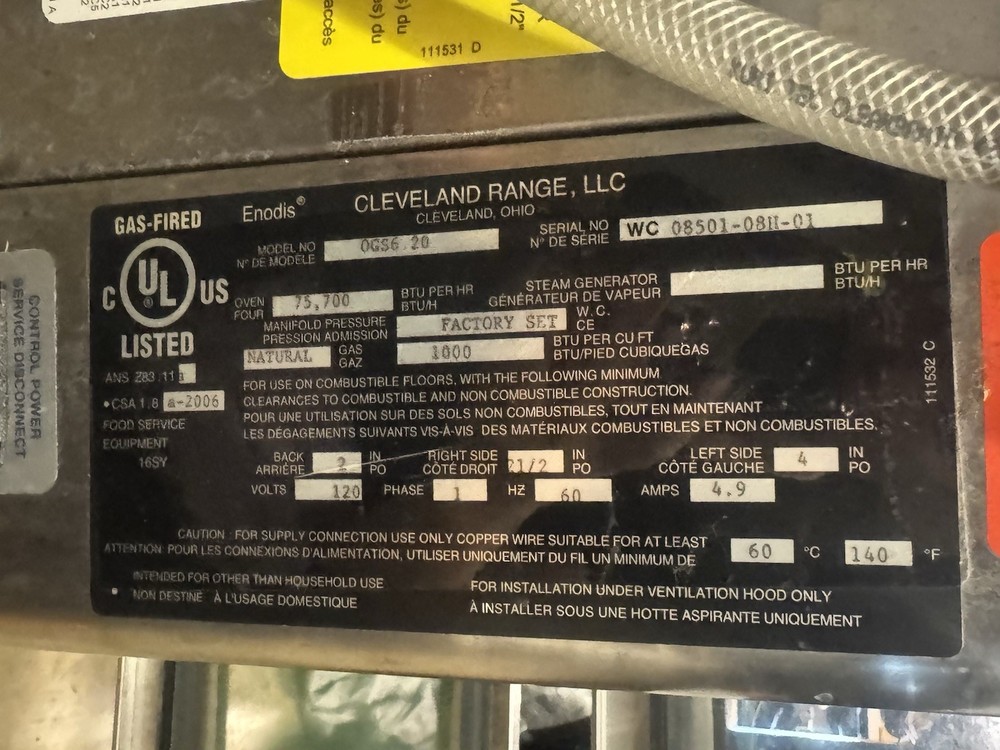 Stackable convotherm combi ovens By Cleveland OGS6.20