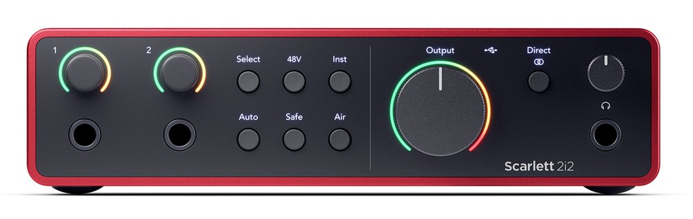 Focusrite Scarlett 2i2 4th Gen Studio Recording USB Audio Interface+Microphone