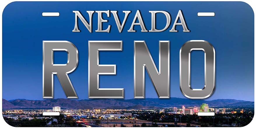 Reno Nevada Novelty Car License Plate