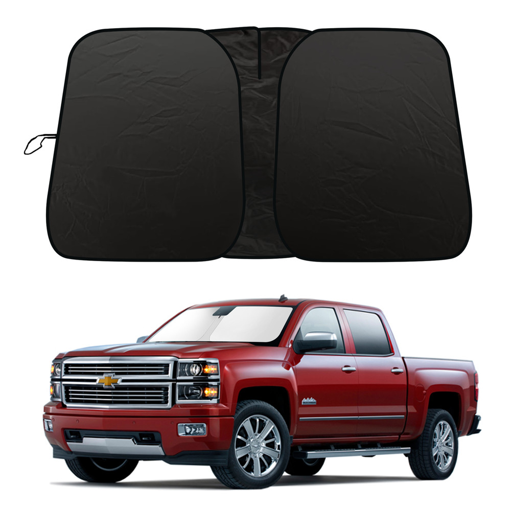 Front Windshield Foldable Sunshade Sun Shade Visor For Chevy Silverado 2019-2025