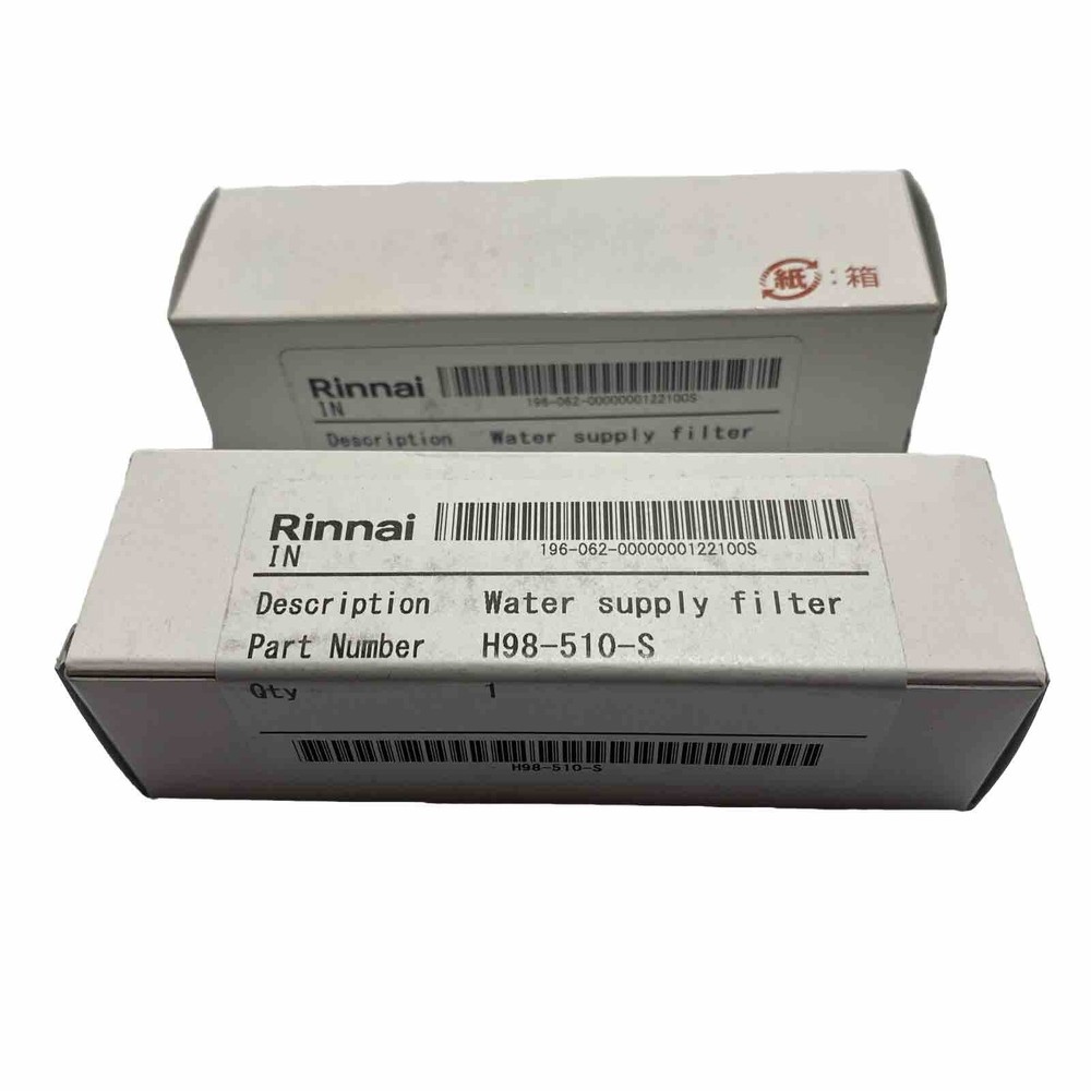 H98-510-S Rinnai Water Supply Filter 2526/2532 H98510 Lot of 2