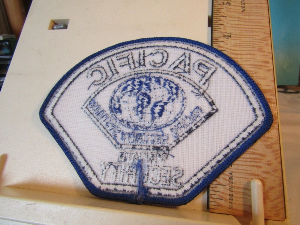 Pacific Security systems Private Security UK England? patch blue white