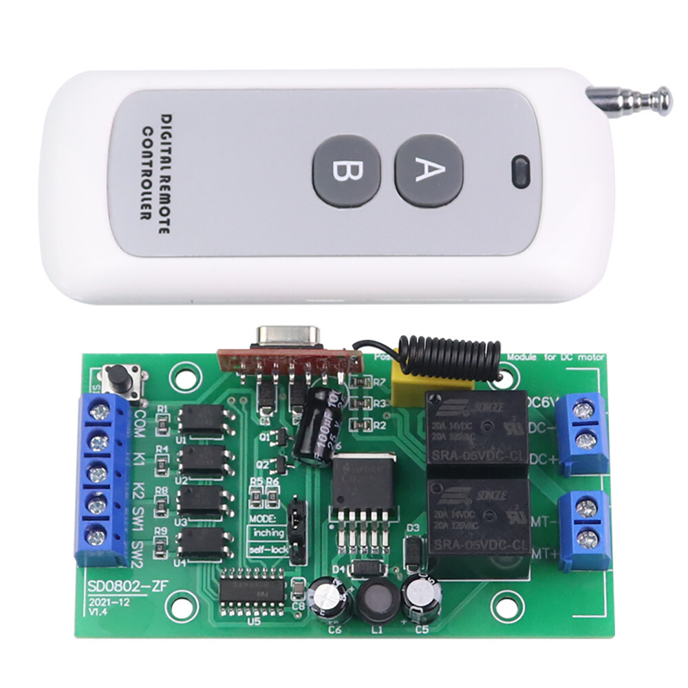 6V 12V 24V Remote Limit Switch DC Motor Forward Reverse Controller Board MAX 20A