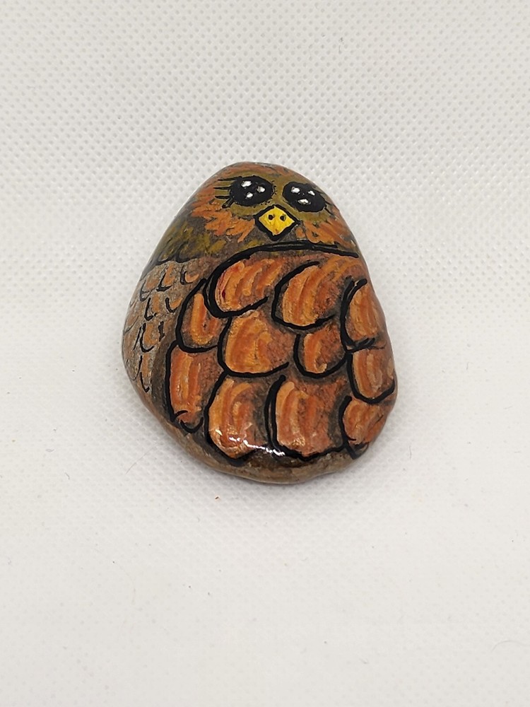 Hand Painted Rocks - Owl