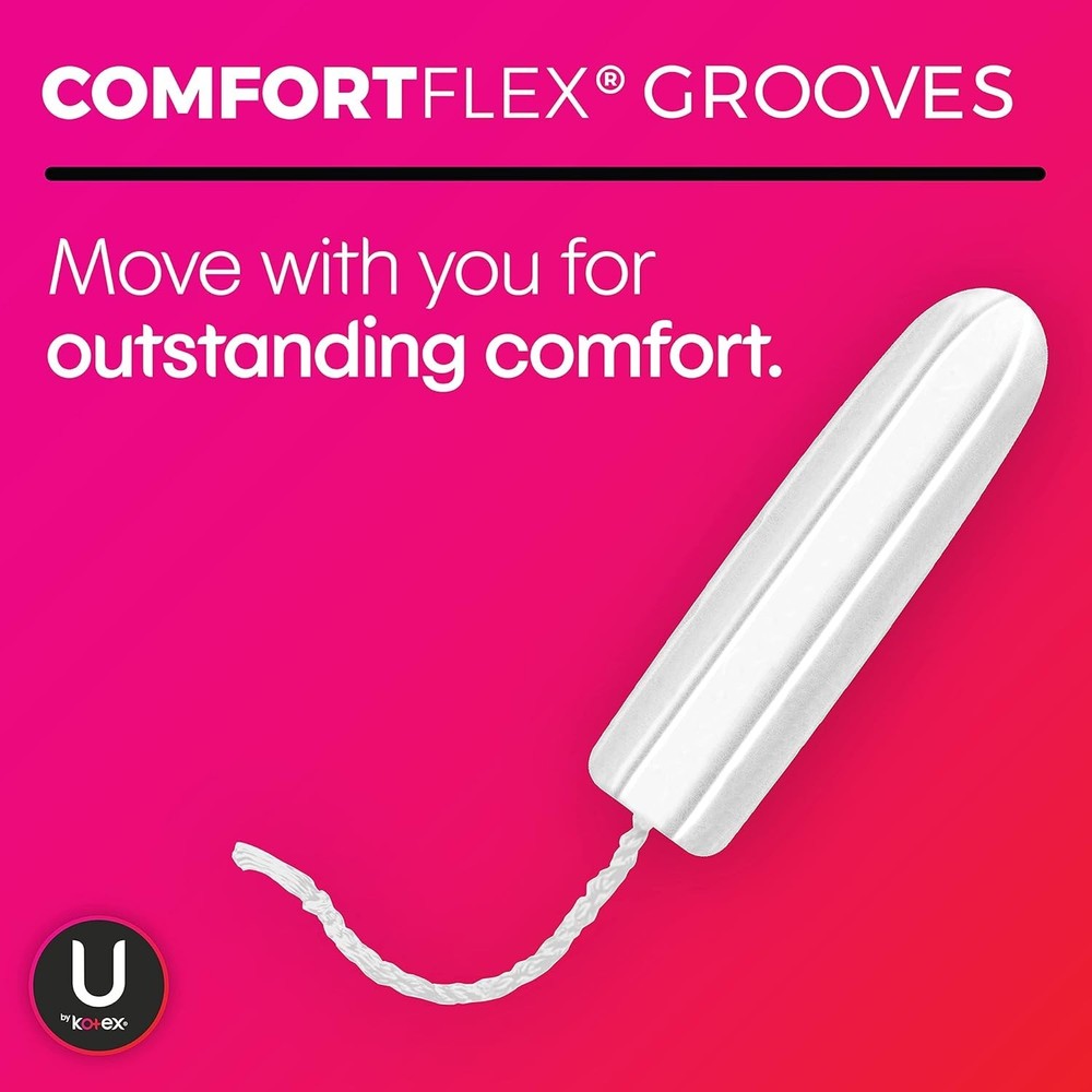Pack 2 U By Kotex Click Compact Tampons, Regular/Super/Super Plus, 30 Each