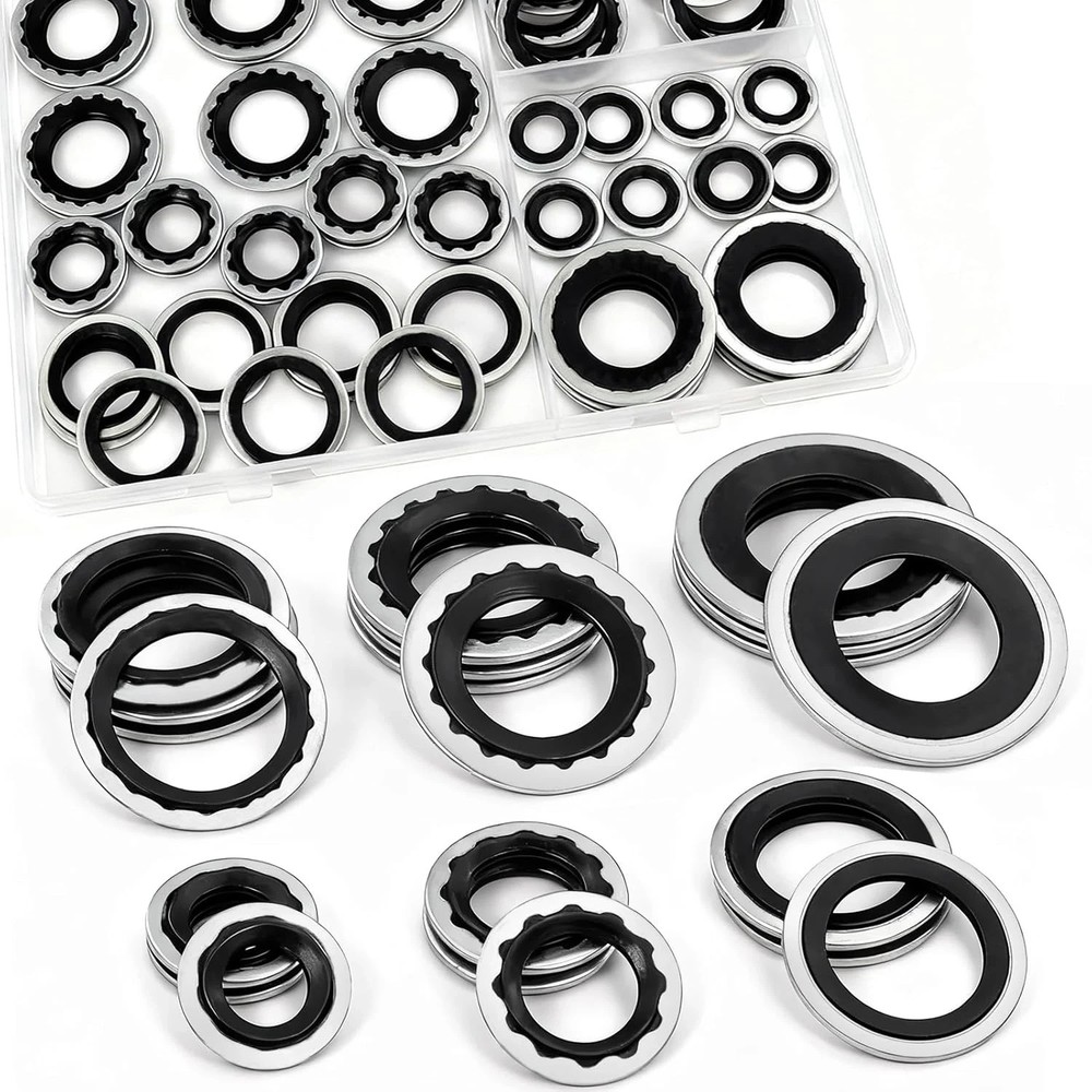 52 PCS AC Gasket Kit - R134A AC Seal Kit with Compressor Gaskets, A/C Line Seals