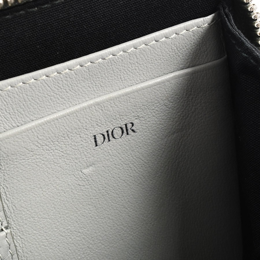 Dior Strap Zip Pouch 2ESBC119DCO_H42E Shoulder Bag / gray mens