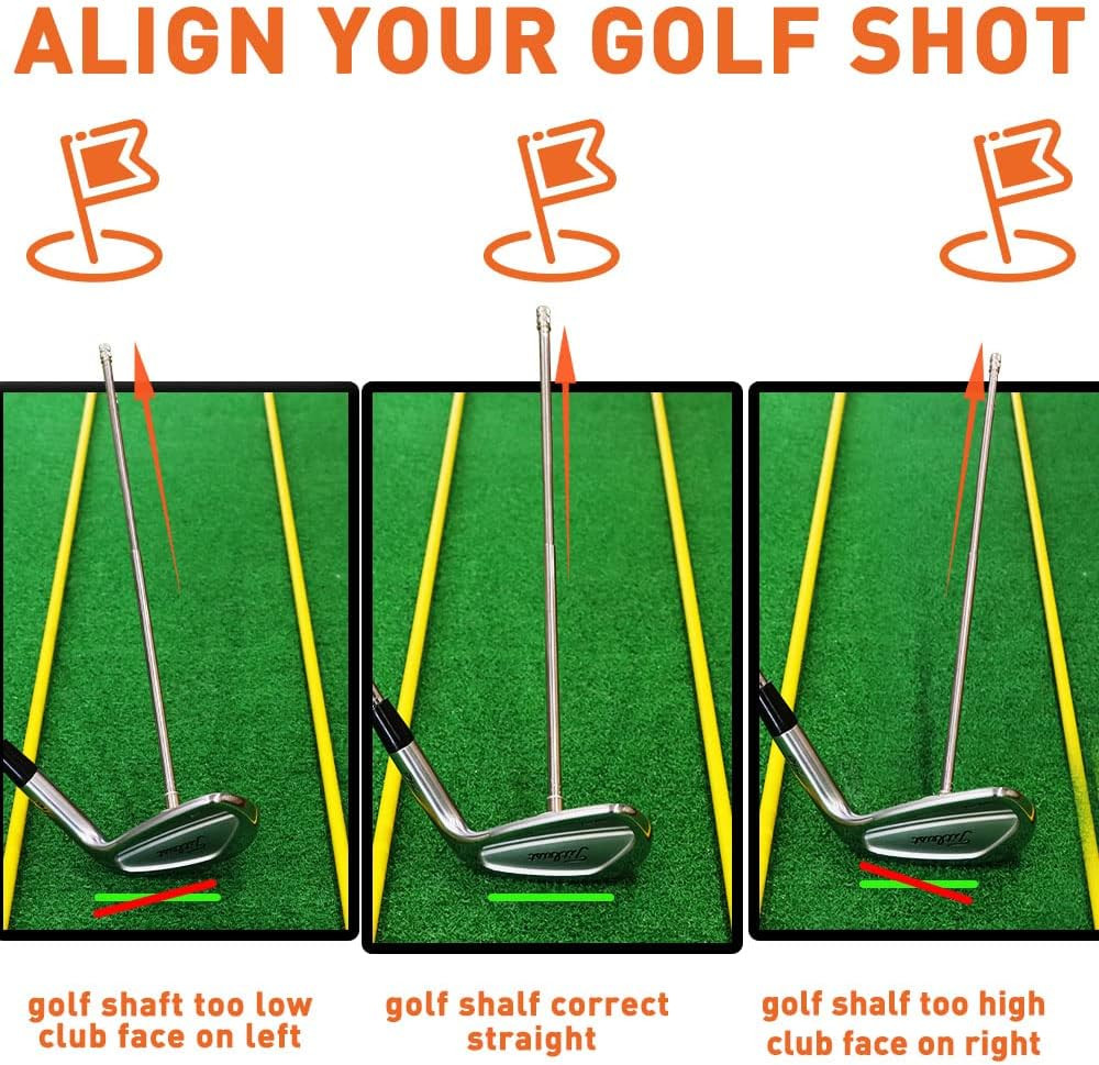 Golf Alignment Rods Golf Swing Trainer Aid Golf Club Alignment Stick Correct