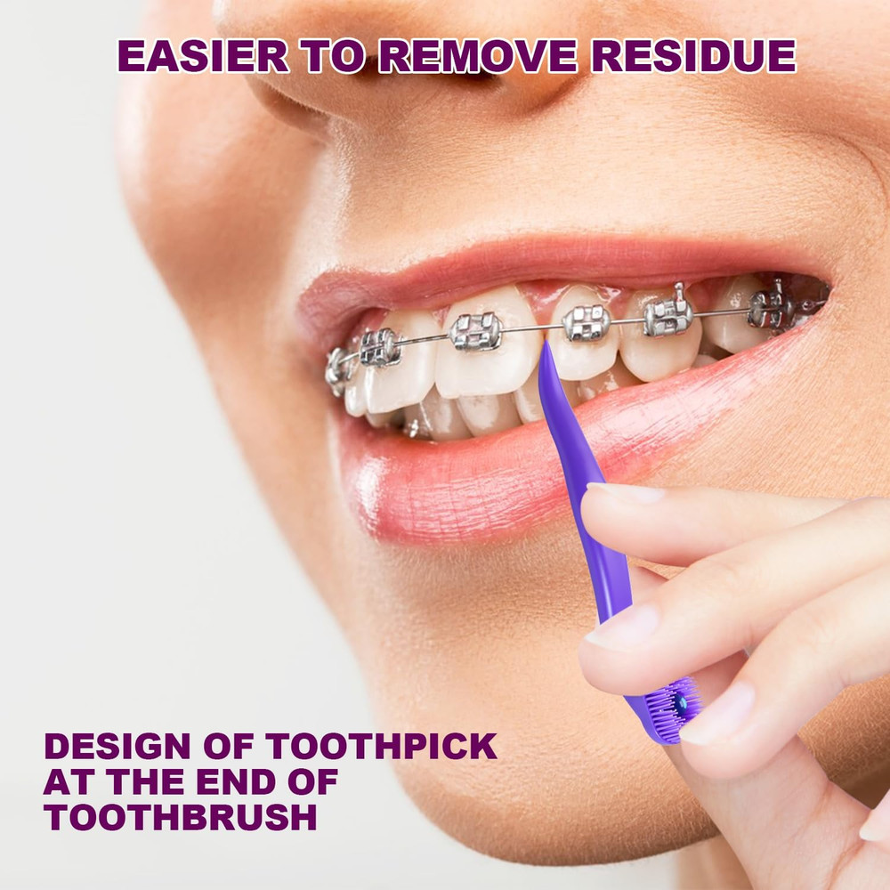 Mini Disposable Toothbrush, Pre-Pasted Toothbrushes with Toothpaste and Toothpic
