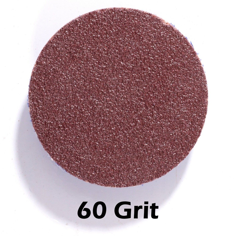 50PCS 2" Roll Lock Sanding Discs 60 Grit Quick Change Grinding Pads Die Grinder