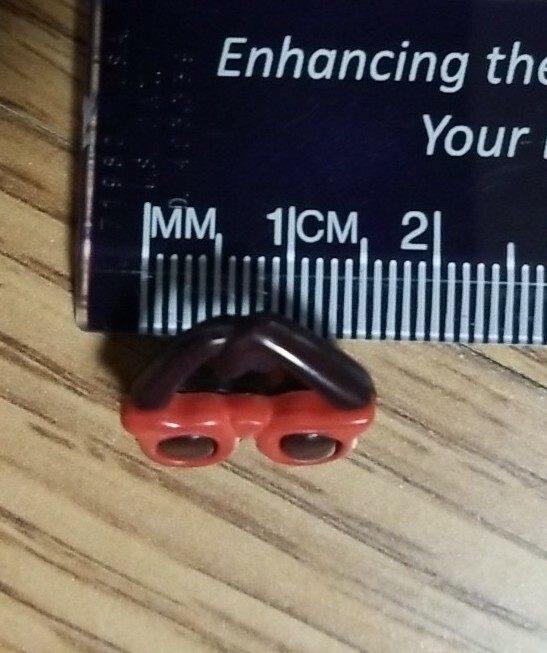 4 Red & Black Sunglasses Novelty Buttons - Hard Plastic