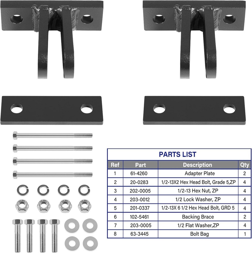 Replace for Blue Ox BX88230 Bolt-On Base Plate Tow Bar Adapter Bracket Kit Tool