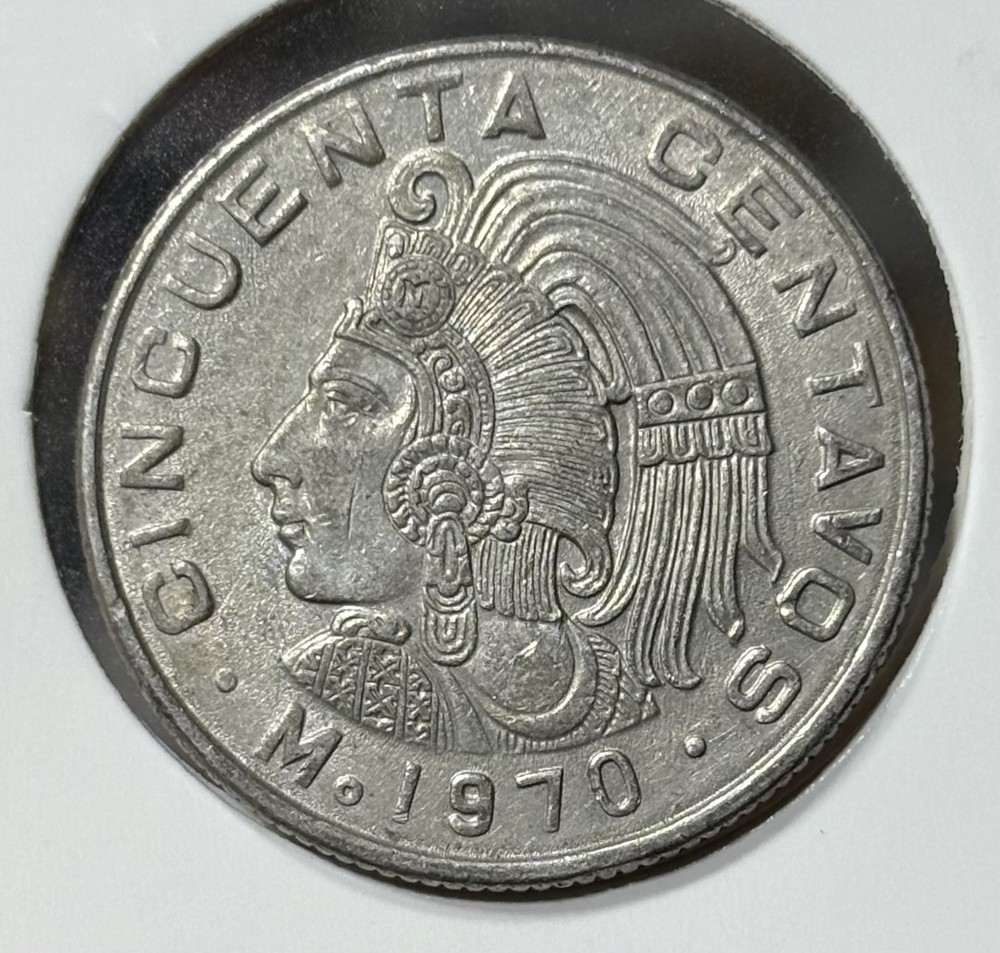 1970 Mexico 50 Centavos Fifty