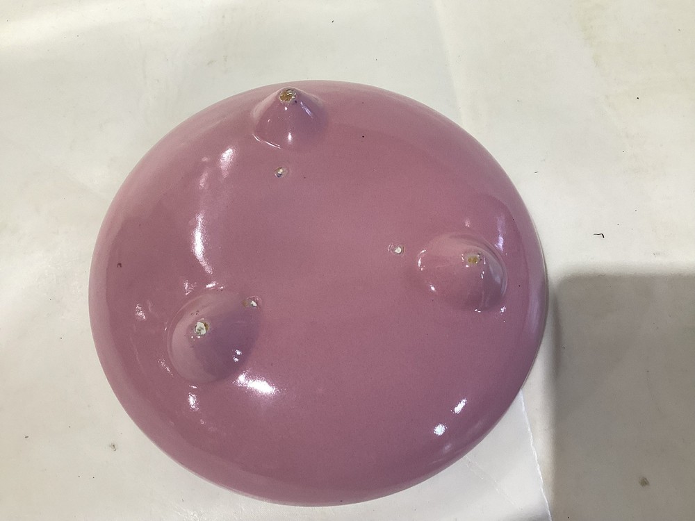 Pink MCM Ceramic Bulb Bowl/Planter Bowl