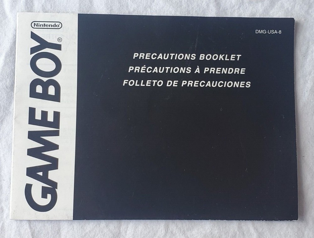 Nintendo Game Boy Precaution Instruction Booklet MANUAL ONLY gameboy