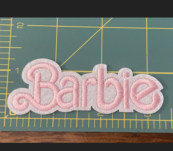 Barbie Inspired Embroidered Iron On Patch