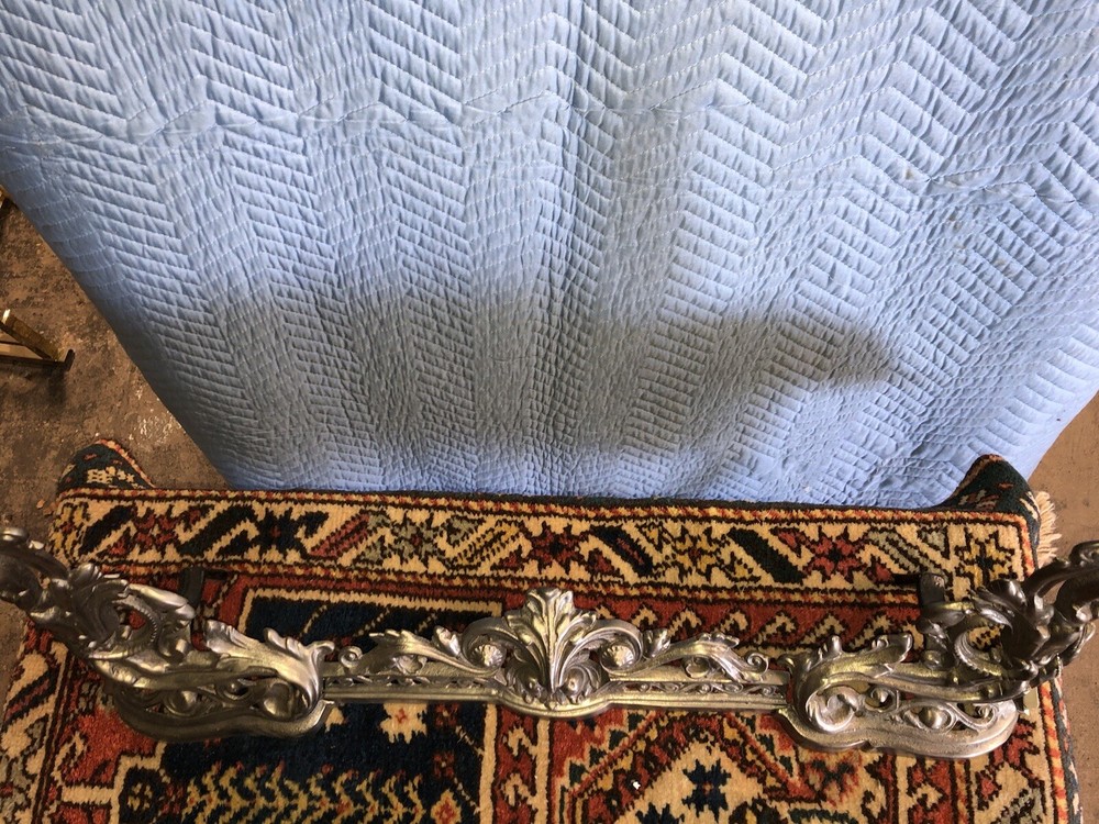 Antique Silver Finish French Chenets