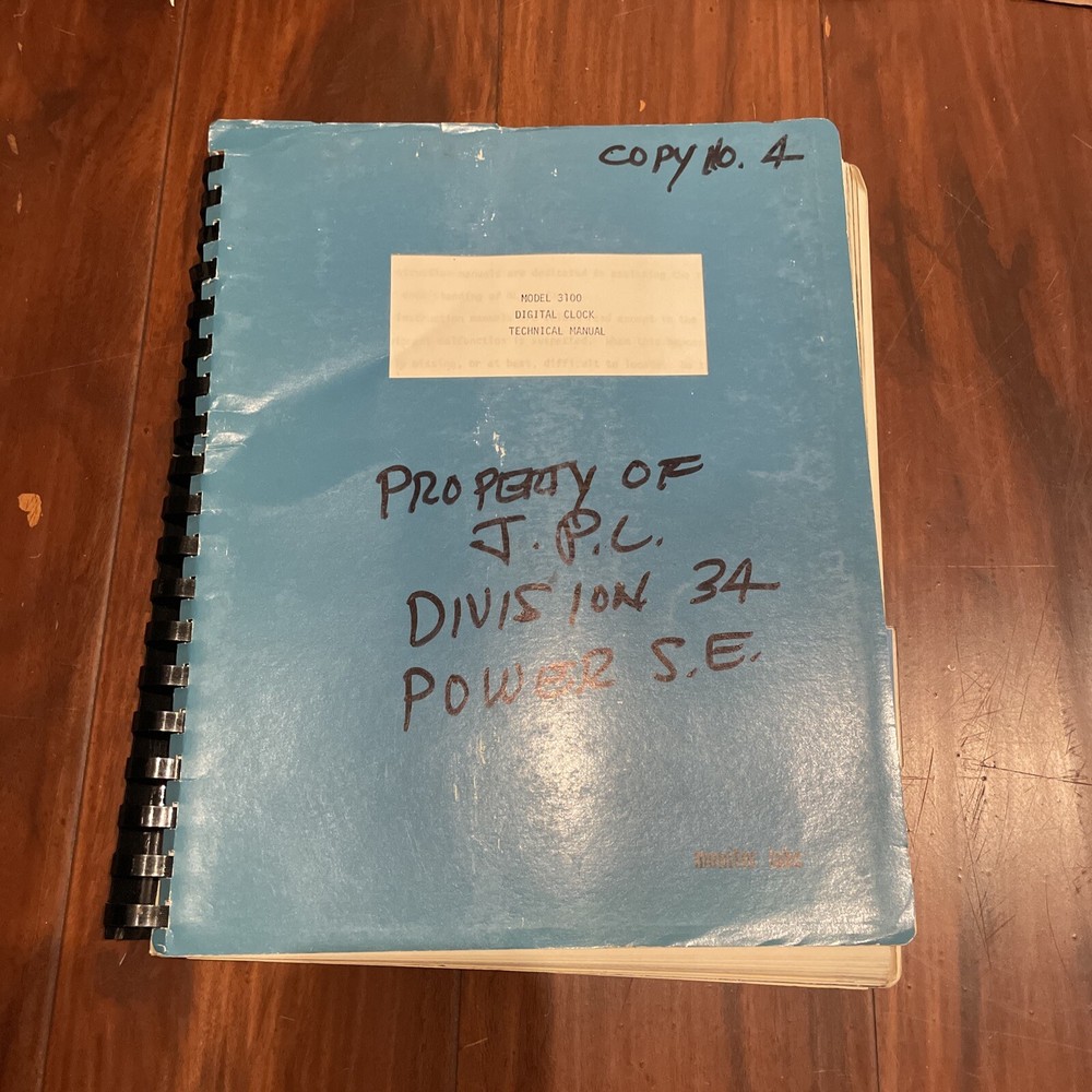 Monitor Labs 3100 Digital Clock Technical Manual