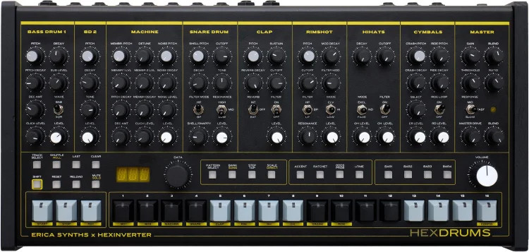 Erica Synths x Hexinverter HexDrums Drum Synthesizer