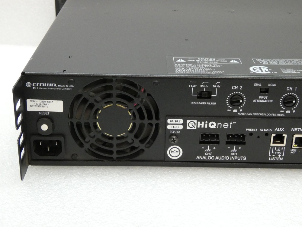 Crown CTs 2000 2-Channel Professional Rack Mount Power Amplifier