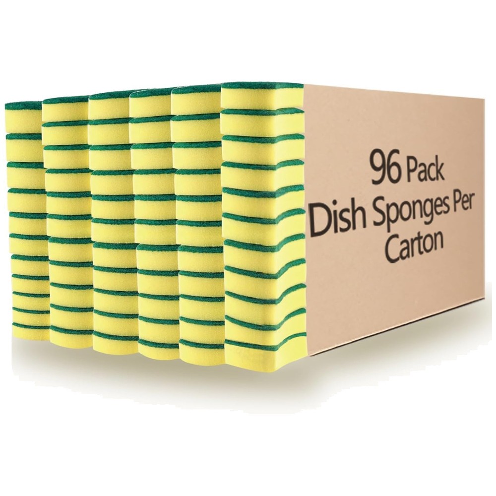 Microfiber Scrub Sponges, 96 Count, Eco-Friendly