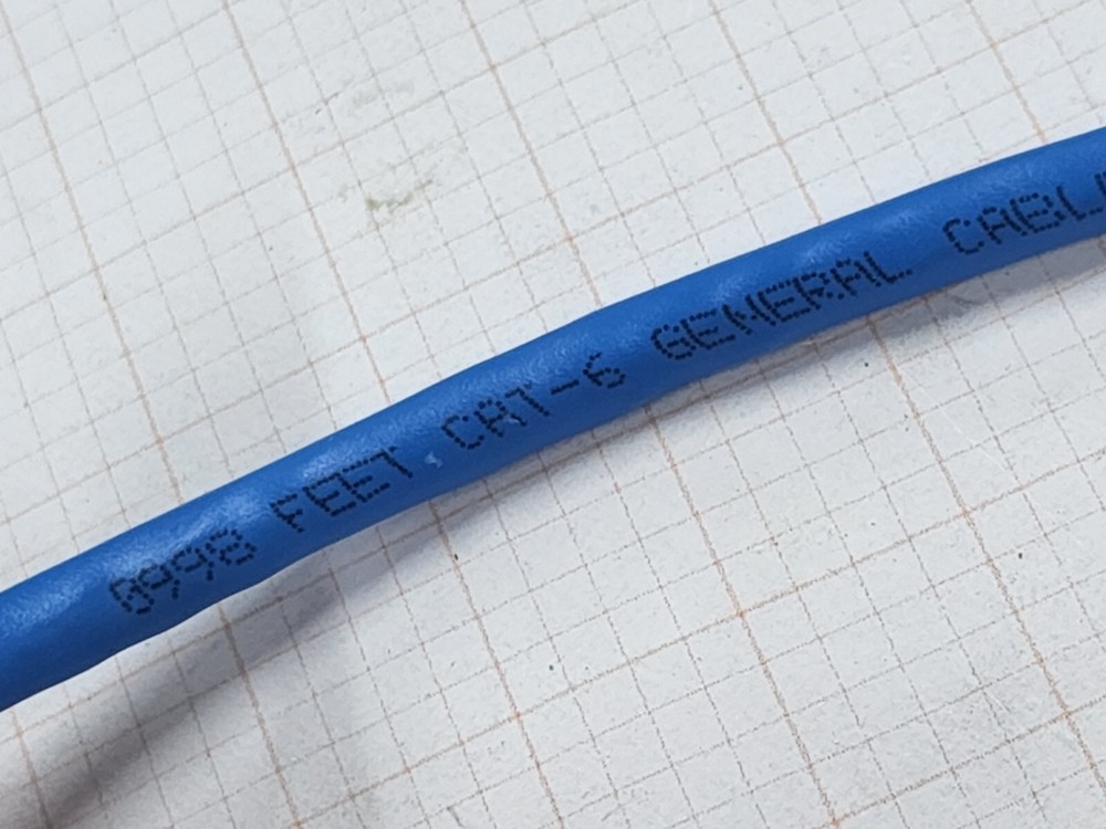 General Cable GenSPEED 6 23/4P Cat6 Network Cable CMP Plenum Blue /100ft