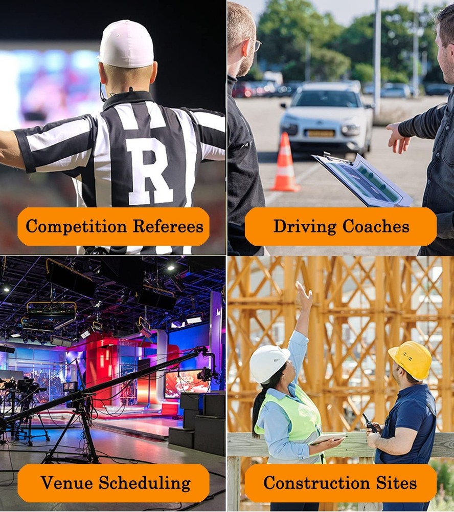 Referee Communication System, Referee Headset Intercom with Earphone for Socc...