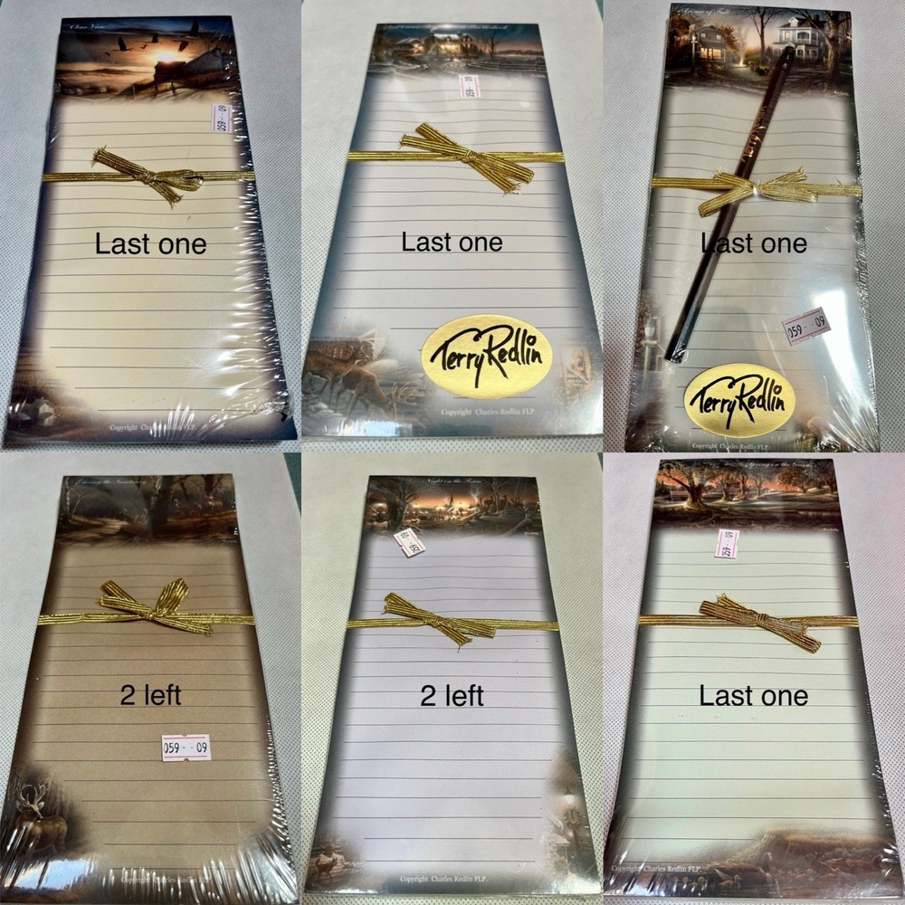 Terry Redlin Magnetic Notepad 6 Designs Left Great Gift Idea.