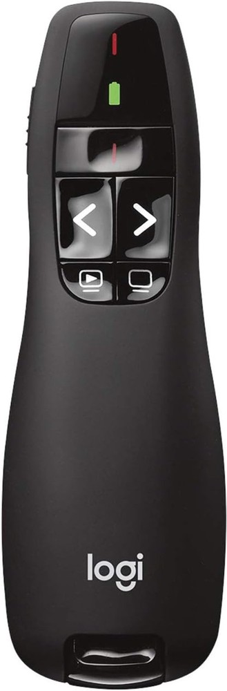 USB Wireless Presentation Clicker with Built-in Laser Pointer and Carrying Case