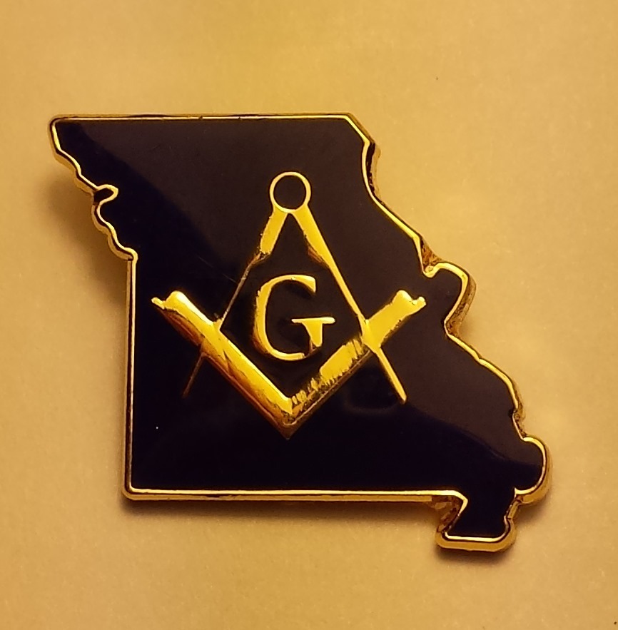 MISSOURI STATE SQUARE & COMPASS Mason lapel pin