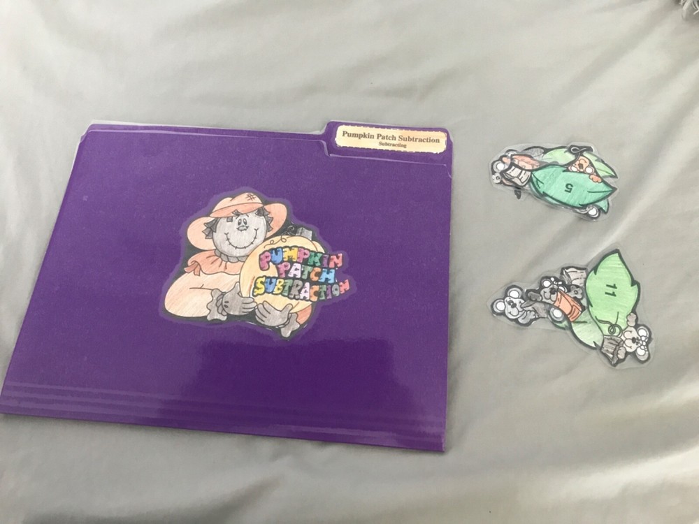 Pumpkin Patch Subtraction! 2nd grade  math file folder game teacher resources