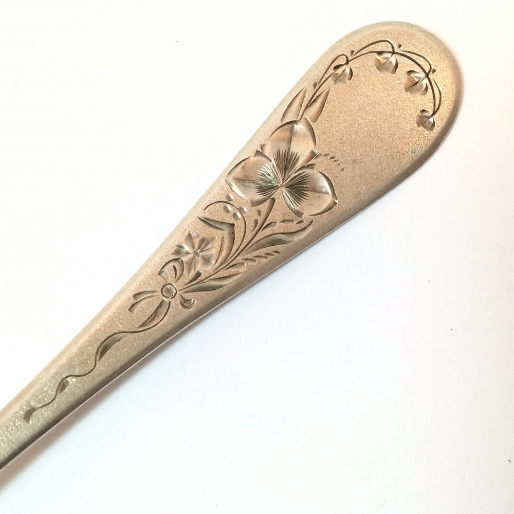Rare Carl Heisler Engraved Teaspoons 800 Silver