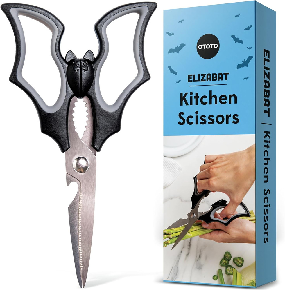 NEW!! Elizabat Kitchen Scissors by - Halloween Goth Cute Bat Kitchen Shears, Go