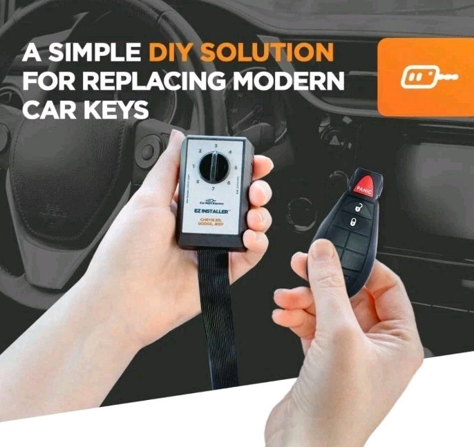 Simple Key, Key Fob and Key Programmer with Interchangeable 3 & 4 Button