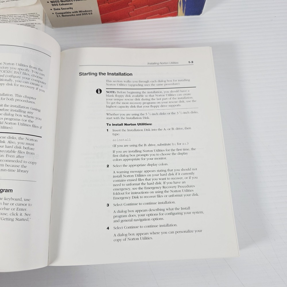 The Norton Utilities New Version 7.0 1993 Symantec