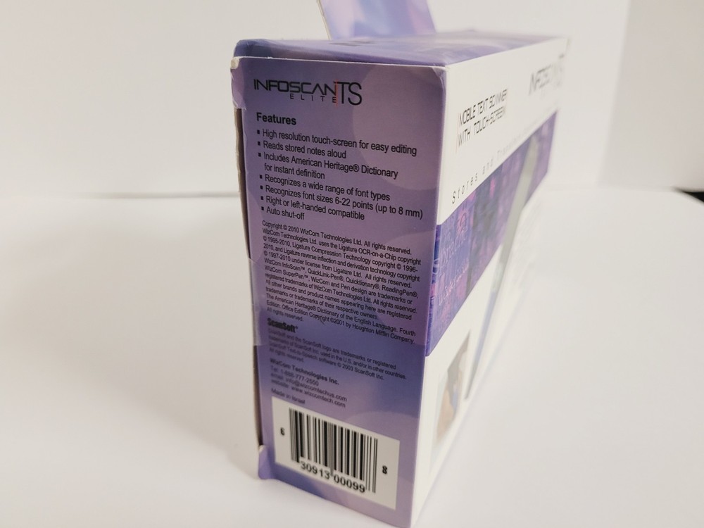 Open Box Wizcom Infoscan Elite TS Mobile Text Scanner with Touch Screen