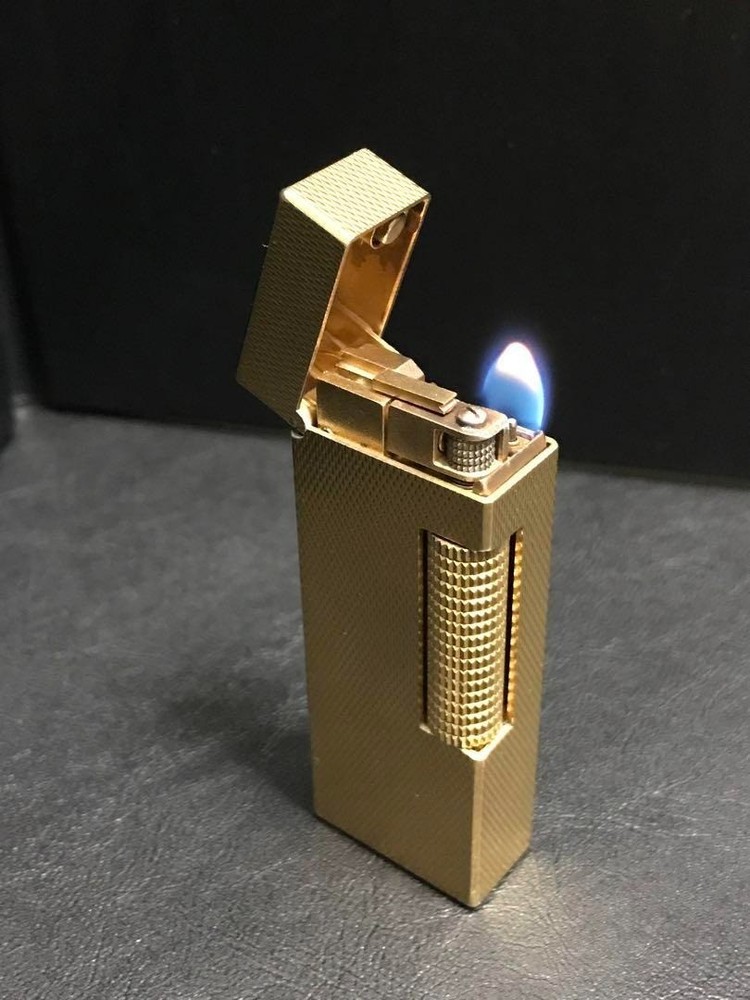 Overhauled Dunhill Rollagas lighter Gold without box