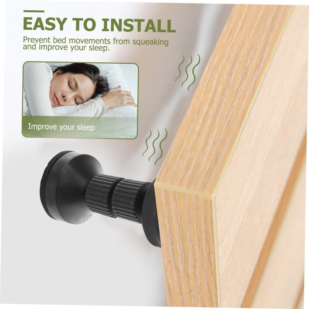 4pcs Adjustable Bed Frame Support Stoppers Bed Wall Stabilizer to Prevent Shake
