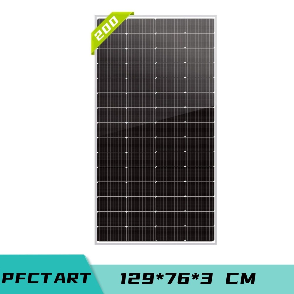Solar Panel 200 Watt 12 Volt High-Efficiency Mono for Marine Rooftop Farm Single